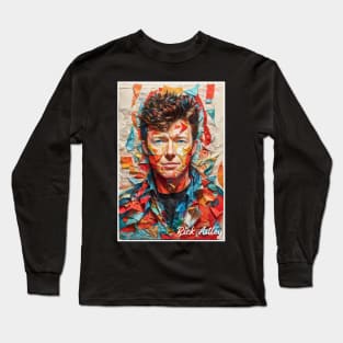 Rick Astley // Paper Art Long Sleeve T-Shirt